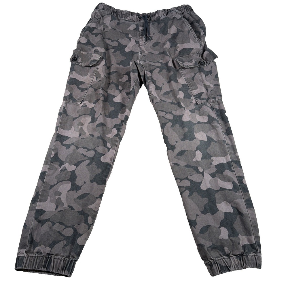 AirWalk Mens‎ Cargo Camo Pants Medium (FITS 31 X 29) Stretch Drawstring Tapered